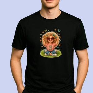 Tricou Fetita cu fluturi Negru, Copii | Dama | Barbat