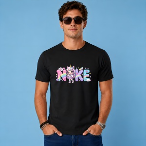 Tricou Fetita Unicorn Curcubeu Culori Pastel Design Urban Magic, din bumbac 100%, tricou negru, Copii | Dama | Barbat