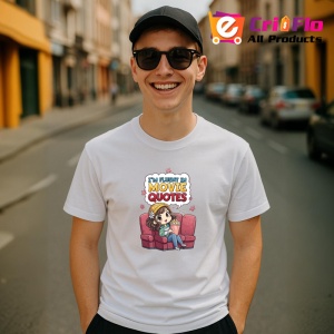 Tricou Fluent In Movie Quotes Fata Canapea, Copii | Dama | Barbat - Img 6