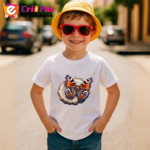 Tricou Fluture pe trunchi de copac design rustic realist Copii | Dama | Barbat Barbat - Img 13