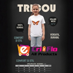 Tricou Fluture portocaliu pastel cu aripi translucide Copii | Dama | Barbat Barbat - Img 15
