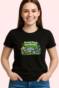Tricou Forma Fizica Excelenta Pentru Banca Fotbal, din bumbac 100%, tricou negru Copii | Dama | Barbat
