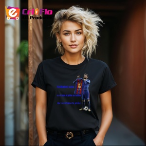 Tricou fotbalul este ca si cum ai picta un tablou dar cu o minge la picior mesaj inspirational, Copii | Dama | Barbat , tricou negru - Img 4
