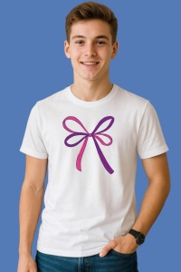 Tricou Funda Mov Deschis Simpla 2, din bumbac 100%, tricou alb, Copii | Dama | Barbat - Img 2