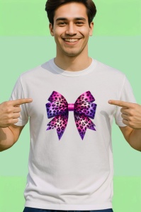 Tricou Fundita violet si roz cu imprimeu leopard stil cool edgy Copii | Dama | Barbat Barbat - Img 2