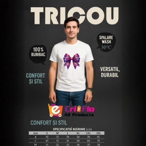 Tricou Fundita violet si roz cu imprimeu leopard stil cool edgy Copii | Dama | Barbat Barbat - Img 9