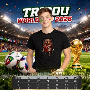 Tricou Gareth Bale Wales World Cup Fifa 2026, din bumbac 100%, tricou negru, Copii | Dama | Barbat - Img 6
