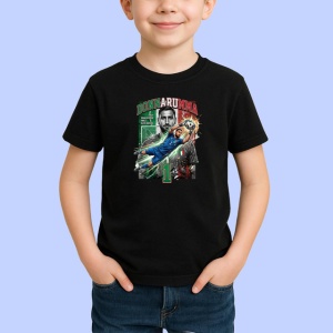 Tricou Gianluigi Donnarumma Italia Portar Fotbal, din bumbac 100%, tricou negru Copii | Dama | Barbat - Img 2