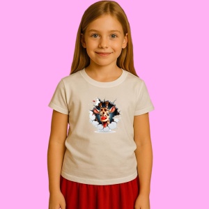 Tricou Girafa Cu Fundal Inchis Si Privire Uimita Craciun, din bumbac 100% Copii | Dama | Barbat - Img 3