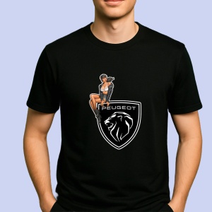 Tricou Girl Cu Logo Peugeot | Unisex Dama si Barbat