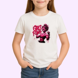 Tricou Girls Power Fata Fitness Rosa, Copii | Dama | Barbat - Img 3