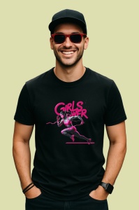 Tricou Girls Power Sportiva Roz, Copii | Dama | Barbat, culoare negru - Img 2