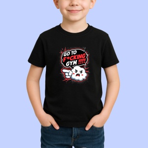 Tricou Go To Fcking Gym Personaj Nervos, Copii | Dama | Barbat, culoare negru - Img 3