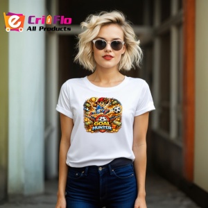 Tricou Goal Hunter Minge Fotbal Foc V1, din bumbac 100% , tricou alb pentru Copii | Dama | Barbat - Img 8
