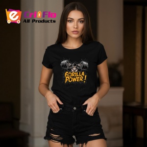 Tricou Gorilla Power Forta Primat, Copii | Dama | Barbat, culoare negru - Img 10