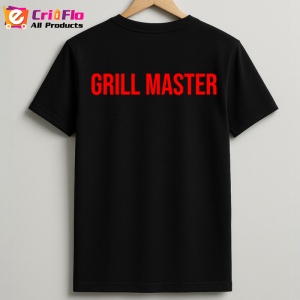 Tricou GRILL MASTER, Personalizat | Unisex Dama si Barbat, Negru - Img 2