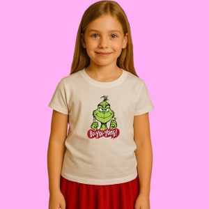 Tricou Grinch Bo Yo Yoing, din bumbac 100%, tricou alb, Copii | Dama | Barbat