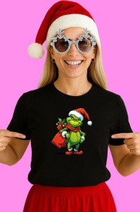 Tricou Grinch Cu Cadouri, din bumbac 100% Copii | Dama | Barbat