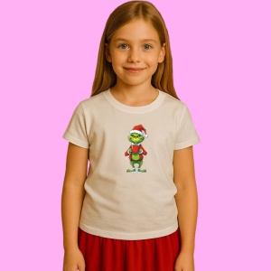 Tricou Grinch Cu Cana Rosie, din bumbac 100% Copii | Dama | Barbat - Img 2