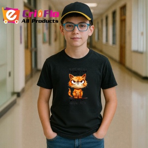 Tricou Grumpy cat spirit animal mesaj pentru oameni iritati, Copii | Dama | Barbat , tricou negru - Img 5