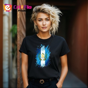 Tricou Guatemala Steag Splash Art, Copii | Dama | Barbat, culoare negru - Img 12