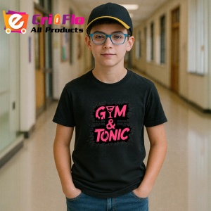 Tricou Gym And Tonic Roz Negru, Copii | Dama | Barbat, culoare negru - Img 10