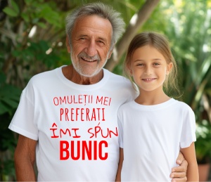 Tricou haios personalizat pentru barbati Omuletii mei preferati imi spun BUNIC