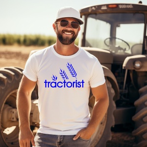 Tricou haios personalizat pentru barbati Tractorist ( spic de grau)