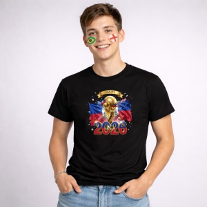 Tricou Haiti World Cup 2026 Fifa V2, din bumbac 100%, tricou negru, Copii | Dama | Barbat - Img 3