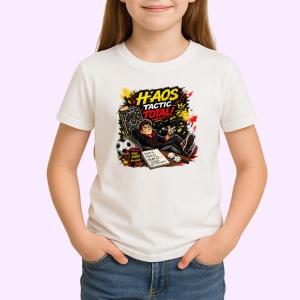 Tricou Haos Tactic Total Antrenor Fotbal Amuzant, din bumbac 100% , tricou alb pentru Copii | Dama | Barbat - Img 2