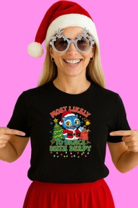 Tricou Huntrix K Pop Hunters Demon Derpy Text Funny Slogan, din bumbac 100%, tricou negru, Copii | Dama | Barbat - Img 2
