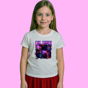 Tricou Huntrix K Pop Hunters Demon Girl Dinner Dark Fantasy Art, din bumbac 100%, tricou alb, Copii | Dama | Barbat