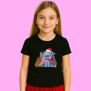 Tricou Huntrix K Pop Hunters Demon Pisica Fantasy Cu Personaje, din bumbac 100%, tricou negru, Copii | Dama | Barbat - Img 2