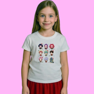 Tricou Huntrix K Pop Hunters Demon Set Capete Chibi Personaje Multiple, din bumbac 100%, tricou alb, Copii | Dama | Barbat - Img 2