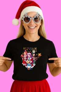 Tricou Huntrix K Pop Hunters Demon Trio Fete Cerc Festiv, din bumbac 100%, tricou negru, Copii | Dama | Barbat - Img 3