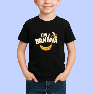 Tricou I m a banana Negru, Copii | Dama | Barbat