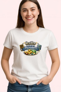 Tricou In Cifre Avem Incredere Contabilitate V1, din bumbac 100% , tricou alb pentru Dama | Barbat - Img 2