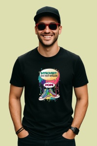 Tricou Introvert Do Not Engage Shoes, Copii | Dama | Barbat, culoare negru - Img 2