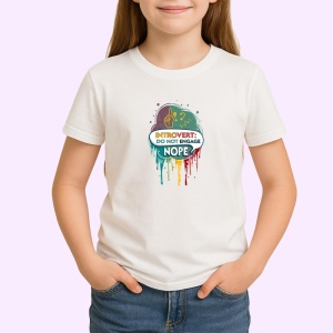 Tricou Introvert Do Not Engage Text Colorat, Copii | Dama | Barbat - Img 3