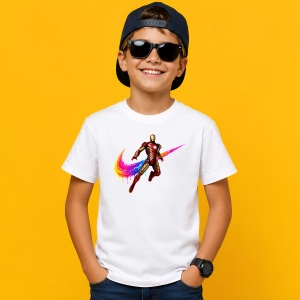 Tricou Iron Man Avengers Urban Paint Streak Hero Streetwear Design, din bumbac 100% Copii | Dama | Barbat - Img 2