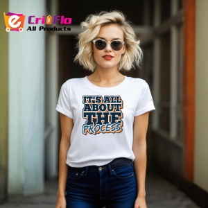 Tricou Its All About The Process Font Sportiv, din bumbac 100% , tricou alb pentru Copii | Dama | Barbat - Img 8