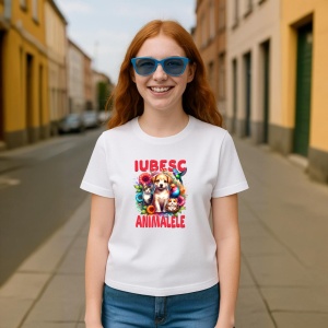 Tricou Iubesc Animalele, natura si tot ce ne inconjoara - Copii | Dama | Barbat - Img 3