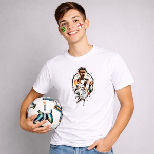 Tricou Jamal Musiala Germany World Cup Fifa 2026 V4, din bumbac 100%, tricou alb, Copii | Dama | Barbat - Img 2