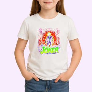Tricou joker explozie rosie atitudine dura, Copii | Dama | Barbat - Img 3