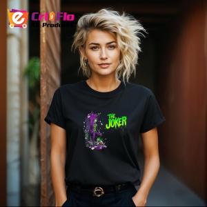 Tricou Joker minimal mov cu silueta estompata, Copii | Dama | Barbat , tricou negru - Img 8