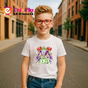 Tricou joker nebunie ha ha rosu si verde, Copii | Dama | Barbat - Img 8