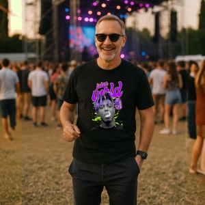 Tricou Juice WRLD - Purple Splash, muzica Rock / Pop Rock, Dama | Barbat | Copii, Culoare Negru - Img 8