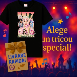 Tricou Katy Perry - Pop Art Style, muzica Hip-Hop / Rap, Dama | Barbat | Copii, Culoare Negru - Img 11