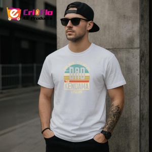 Tricou Kendama legend dad the man the myth design retro, din bumbac 100%, tricou alb, Copii | Dama | Barbat
