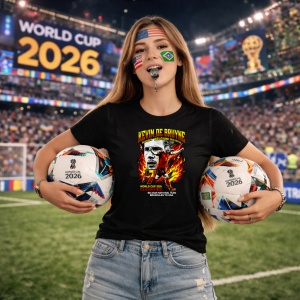 Tricou Kevin De Bruyne Belgium World Cup Fifa 2026, din bumbac 100%, tricou negru, Copii | Dama | Barbat - Img 9